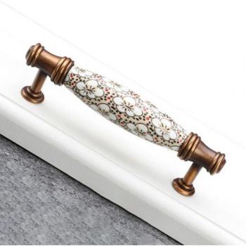 Ceramic Vintage Single Hole Wardrobe Handle Antique Bronze
