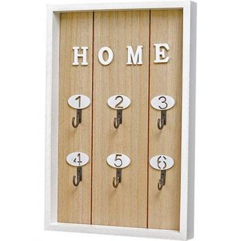 Scandinavian Handmade Wooden HOME Key Box Wall Decoration