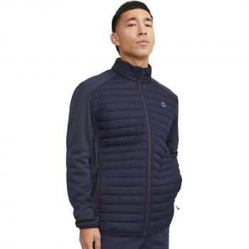 Jack & Jones Men's Multi Quilted Down Jacket - Navy Blazer - L