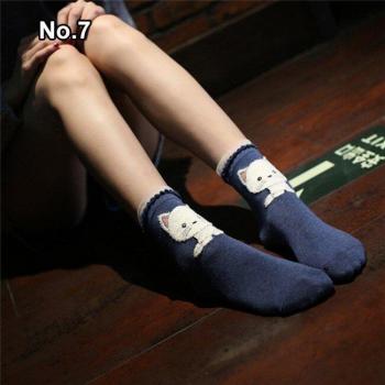 Faroonee Women's Cute Cartoon Ankle Socks - Warm Cotton 3D Animal Designs (Panda, Pig, Giraffe)