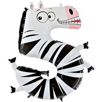 Globo foil zebra nº 5 101cm