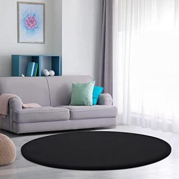 Tappeto per Cameretta Bambina Ø 200 cm Moderno Nero