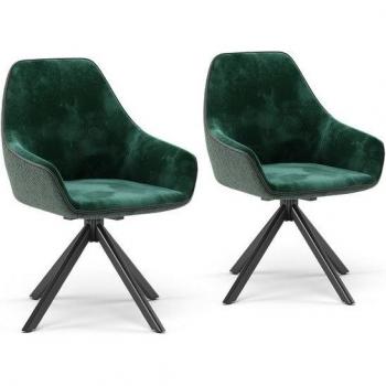 Lounge Chair Eleganza Verde Set di 2 Vicco