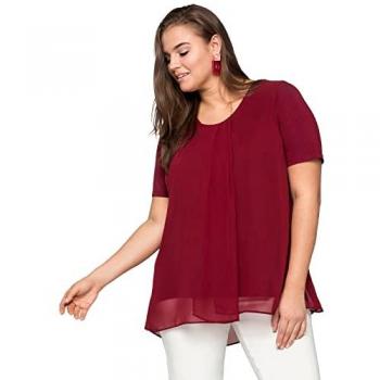 Blusenshirt SHEEGO Große Größen Gr. 40, rot (rubinrot)