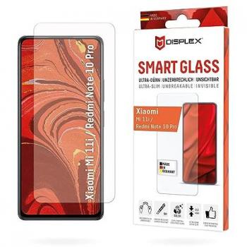 Displex Smart Glass (1 Stück, Xiaomi Mi 11, Xiaomi Redmi Note 10 Pro), Smartphone Schutzfolie, Transparent