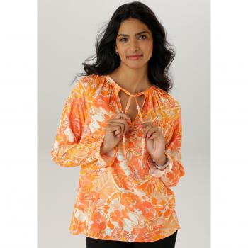 Schlupfbluse ANISTON SELECTED – Damen, Gr. 44, Viskose, geblümt, bedruckt