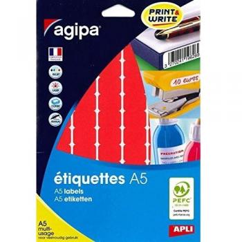 Agipa Vielzweck-Etiketten, 16 x 22 mm, rot - Standardpackung