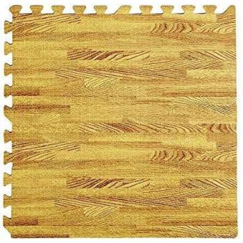 Puzzle Mat in Teak, Set of 4, Size 60x60x0.8cm, for Children's Indoor/Outdoor Play