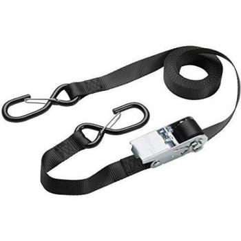 Master Lock Certified Black Ratchet Strap with S Hook - 5m x 25mm