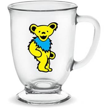 ICUP Grateful‑Dead Teddybär‑Kaffeekanne aus Glas (160 ml)