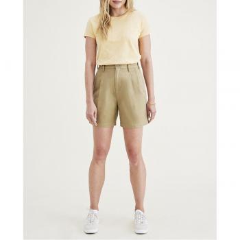 Pantalones Cortos Dockers Original Amarillo con Pliegues