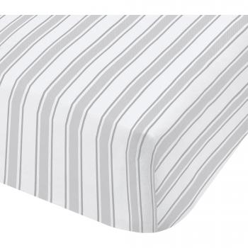 Bianca Grey Check And Stripe 100% Cotton Standard Fitted Sheet
