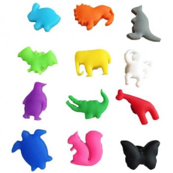 24pcs Silicone Wine Glass Markers - Sea and Land Creatures