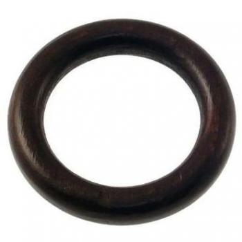 Set di 8 Anelli Ø28mm in Legno Noce Lucido
