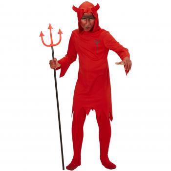 Vestito da Diavolo per Bambini in Stile Tunica, Colore Rosso, Tg Small