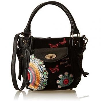 Desigual - MCBEE MINI CANDY, Bolsa de Asa Superior Mujer, Negro