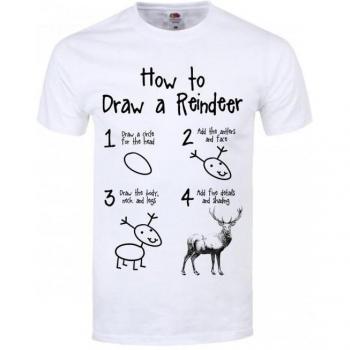 T-shirt homme Comment dessiner un renne 3XL