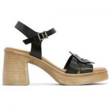Sandalias de Piel Imena negro - Altura tacón 8cm - Porronet para mujer
