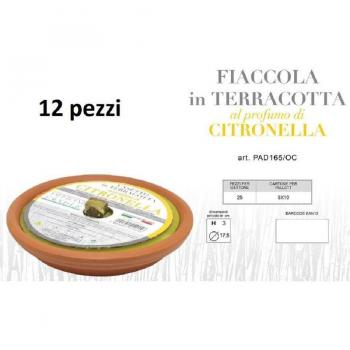 Set 12 Fiaccole in Terracotta al Profumo di Citronella 17.5cm