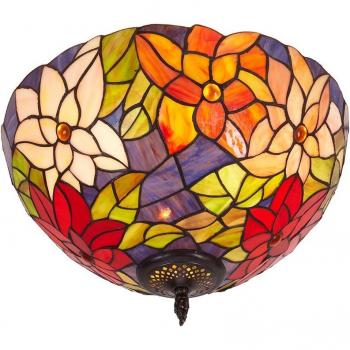 Lámpara techo Viro Güell rojo hierro, 60 W, 40 × 25 × 40 cm