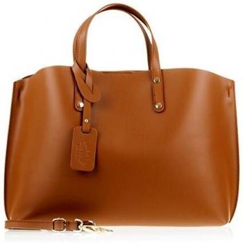 Bolso tote Campalto de Firenze Artegiani, Piel auténtica Tamponato, Made in Italy