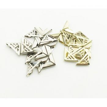 100PCS 16x16x4mm Metal Corner Protectors for Books, Photo Albums, Scrapbooking, DIY Crafts - Gold & Silver