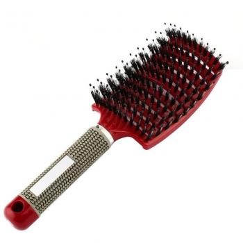 Curly Hair Detangling Brush - Bristle & Nylon Scalp Massager for Women