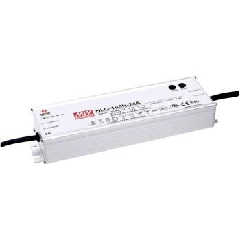 MEAN WELL HLG‑185H‑24A LED‑Trafo mit PFC‑Schaltkreis und einstellbarem Überlastschutz