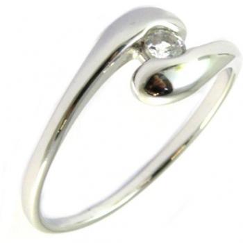 Bague Argent 'Câlin' gerhodineerd 54 wit