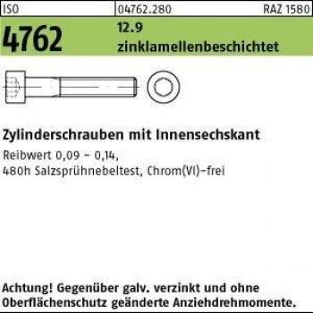 Zylinderschraube ISO 4762 M 20 x 110 Innensechskant 12.9 zinkbeschichtet Gleitmittel flZnnc