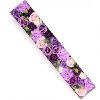 KDMD Extra Long Lavender Rose & Carnation Soap Flowers