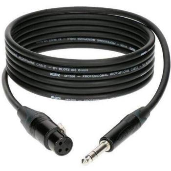 Klotz XLR 3p. weibl - Klinke 3p. Neutrik, 3m