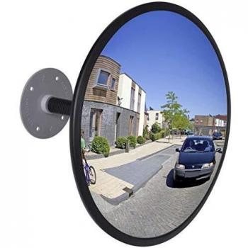 Convex Black Acrylic Mirror for Indoor Traffic Use - 30 cm (vidaXL)