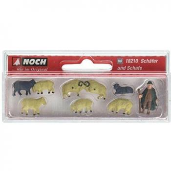 HO/OO Gauge Shepherd with Eight Sheep Set