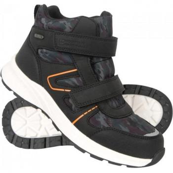 Mountain Warehouse Kids Jupiter Adaptive Waterproof Walking Boots (Black/Green) - Size UK 2 Infant