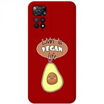 Funda Silicona Líquida Roja Xiaomi Redmi Note 12 Pro 4G Diseño Vegan Life