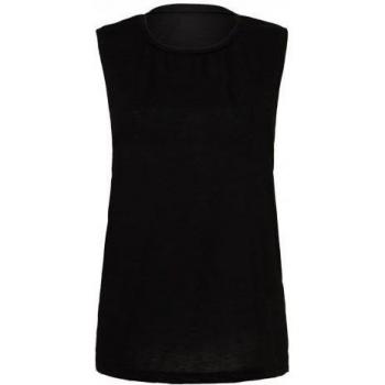 Bella + Canvas Ladies Flowy Muscle Scoop Neck Tank Top - White