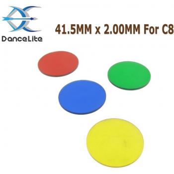 Filtros de lente coaxial multicolor para linterna LED C8, paquete de 4 piezas (1 RGBY cada uno)