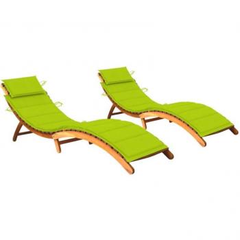 Set Sdraio Legno Massello Acacia