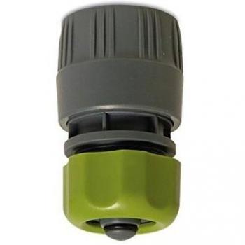Gartenschlauch PVC-U Hydro-Fit Kupplung mit Wasserstop, Klemm x Klickmuffe 12 mm, Grau