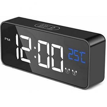USB-Reisewecker Aitsite – 2 Alarme, Snooze, Schallinduktion & Gedächtnis