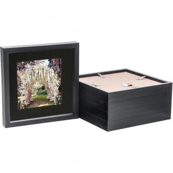 3D Picture Frames (10x10 and 6x6 Inserts) - Set of 5 - Black on Black