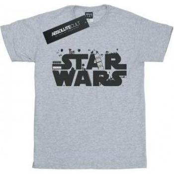 Camicetta Star Wars donna in cotone boyfriend con logo minimal