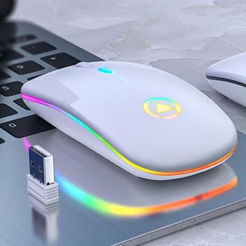 LED‑Backlit Quiet Rechargeable Wireless Mouse