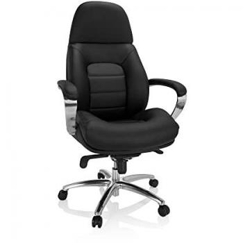 Ejecutiva Brenton XXL – Silla de Oficina en Negro con Acabado Sintético