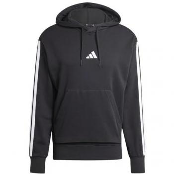 Polerón con Capucha Adidas Essentials 3 Stripes en Negro