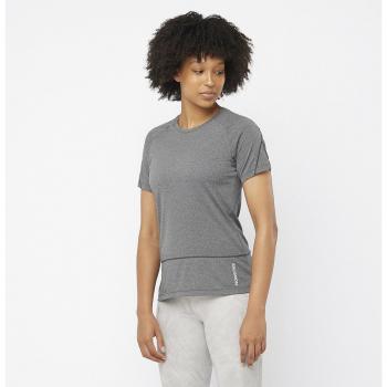 T-Shirt Salomon Cross Run Manica Corta Donna Grigio Scuro