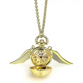 Collar Harry Potter Reloj Snitch Dorada