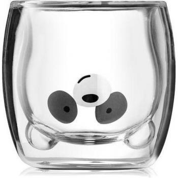 Mug panda doble pared para café y té