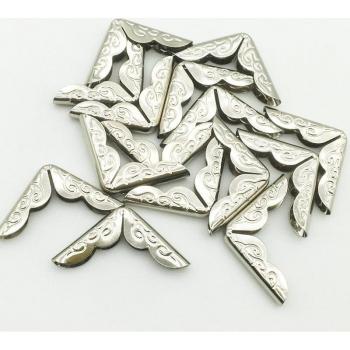 50PCS Silver Metal Book Corners for Photo Albums Menus Folders DIY Scrapbooking Decor Corner Protectors